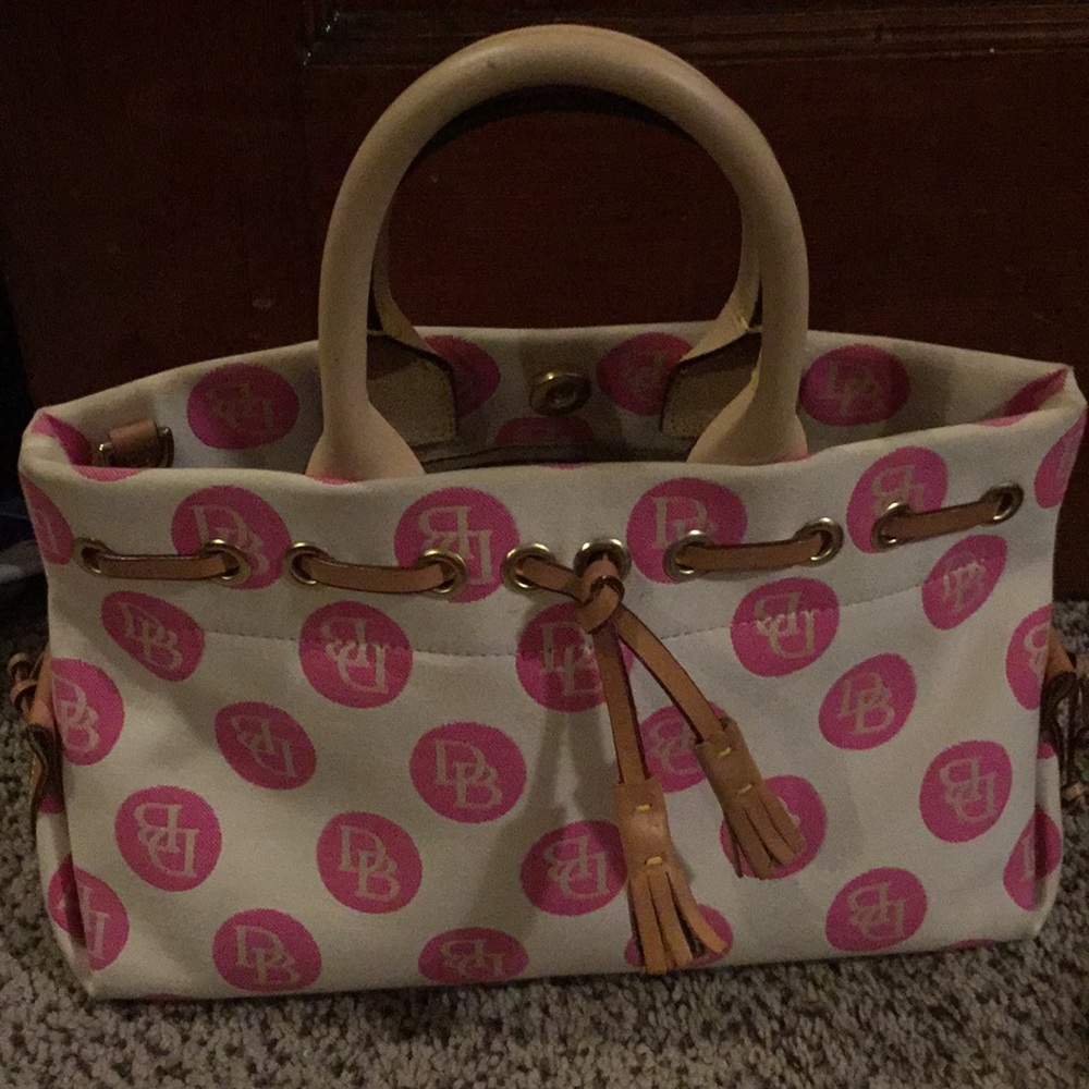 Dooney and Bourke pink polkadot bag
